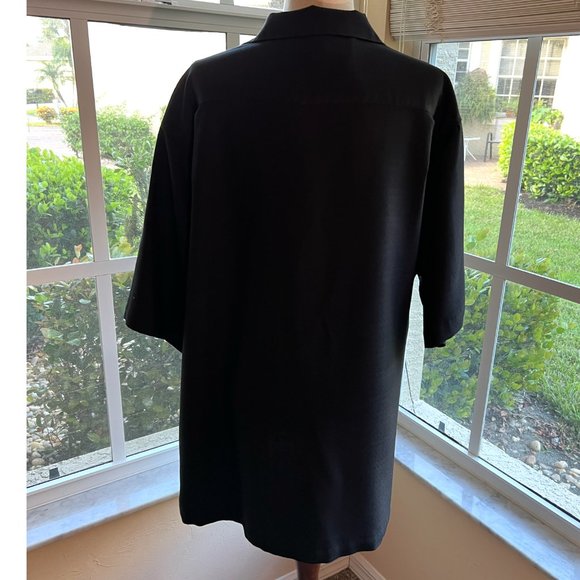 KEEBLER BAY Hawaiian black. shirt in size XL palm trees tropical  drinks Woodie - Picture 4 of 12